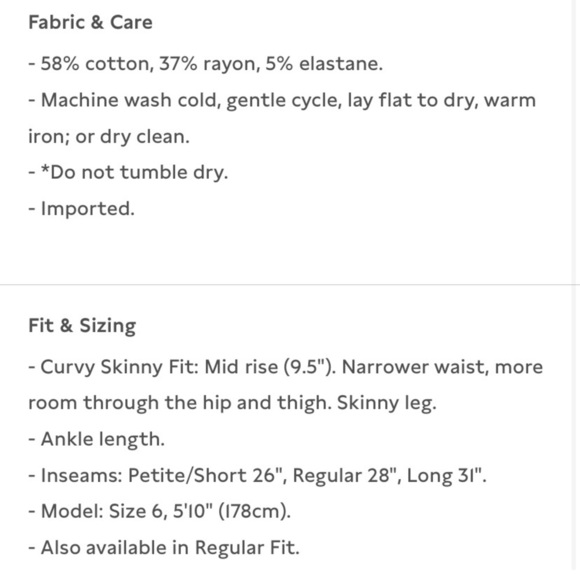 BANANA REPUBLIC Curvy Sloan Pants, Black, Size 8 Petite - Picture 13 of 15